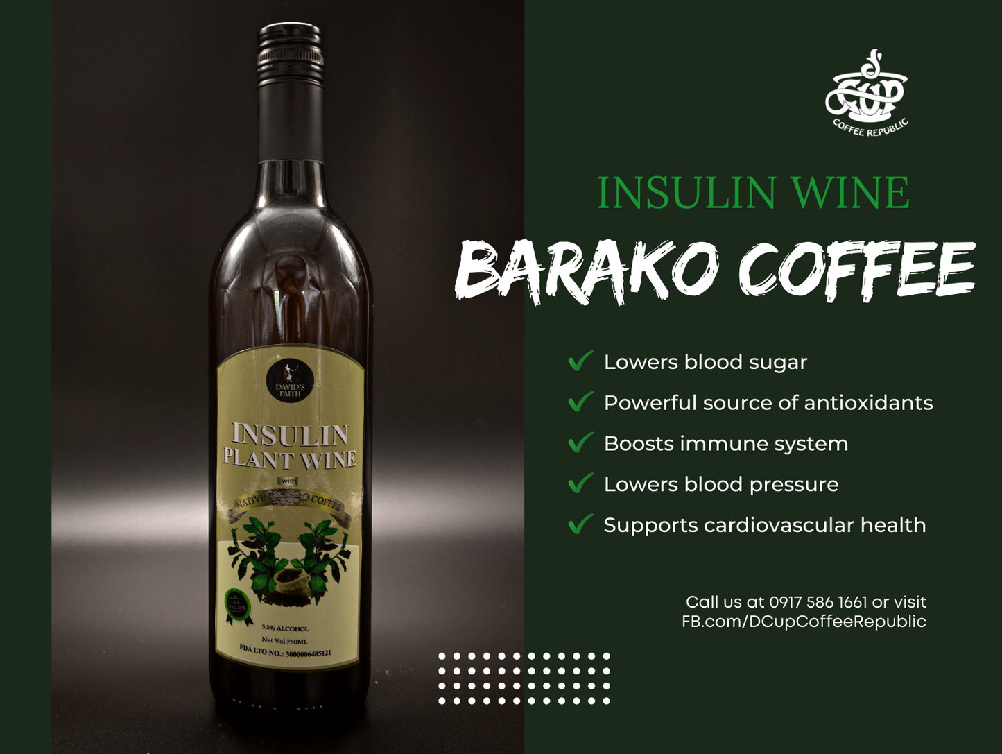 David's Faith Insulin Wine - Coffee